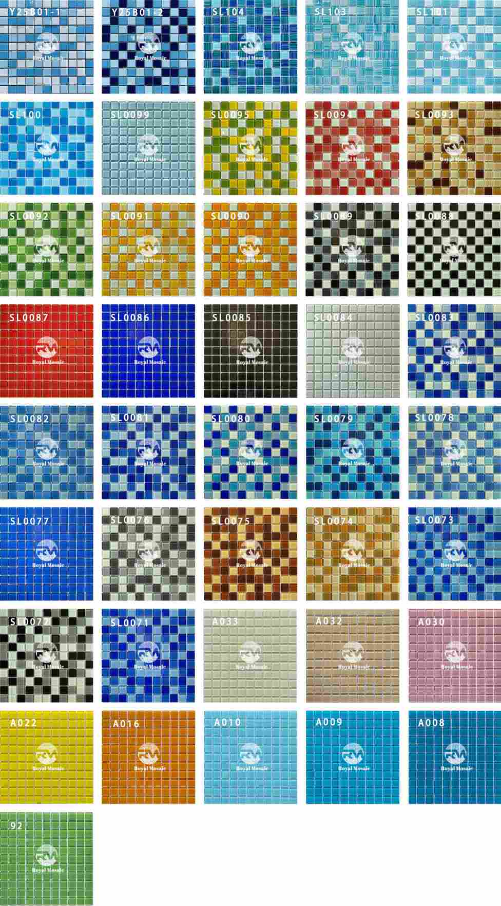 25 Series Glass Pool Mosaic Tile 25 Series Glass Pool Mosaic Tile